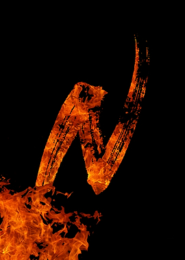 Burning on Fire Letter N