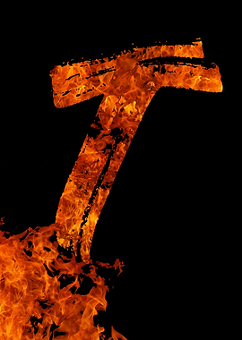 Burning on Fire Letter T