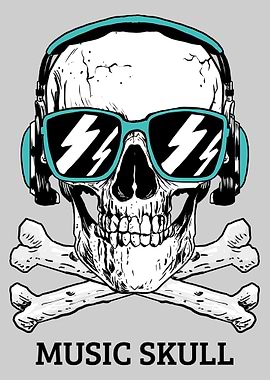 Music Skull Skeleton