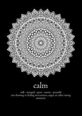 Mandala word calm