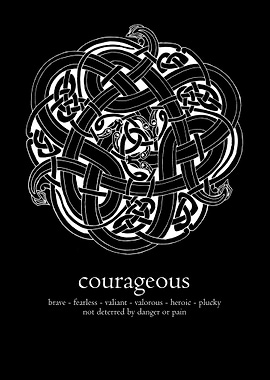 Mandala word courageous