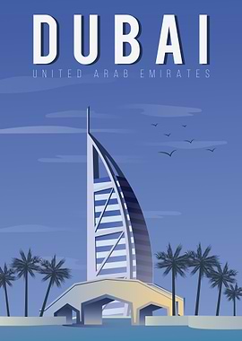 Retro Dubai Wall Art