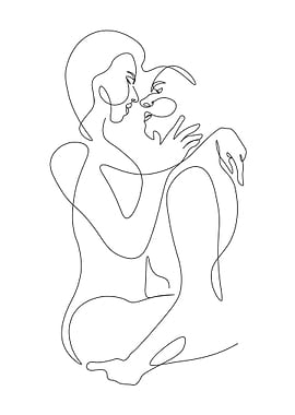 Couple Kissing Intimate