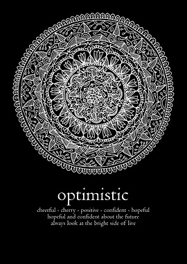 Mandala word optimistic