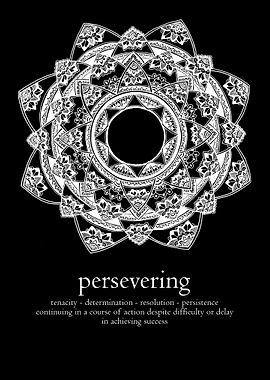 Mandala word persevering