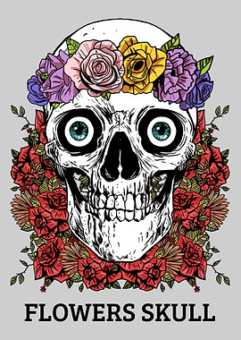 Flowers Skull Skeleton