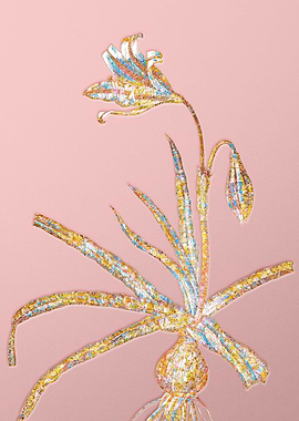 Gold Rainbow Mosaic Flower