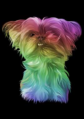 The Rainbow Dog Vector