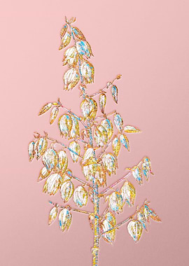 Pink Rainbow Mosaic Flower