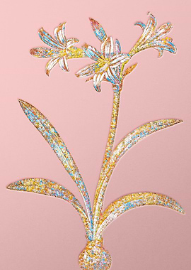 Gold Rainbow Mosaic Flower