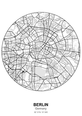 berlin circle map white