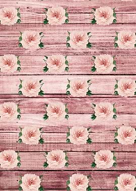 Blush Floral on Wood 02