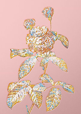 Pink Rainbow Mosaic Flower