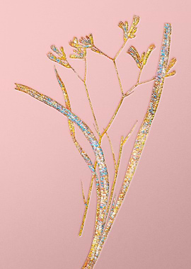 Gold Rainbow Mosaic Flower