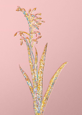 Gold Rainbow Mosaic Flower