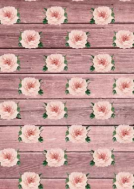 Blush Floral on Wood 18