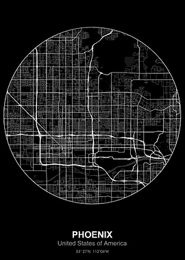 phoenix circle map black