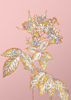 Pink Rainbow Mosaic Flower