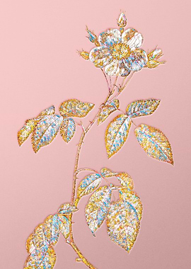 Gold Crystal Mosaic Rose