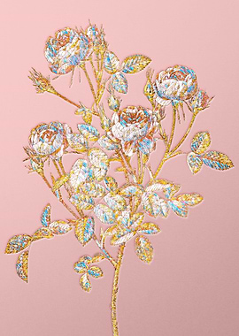 Pink Rainbow Mosaic Flower