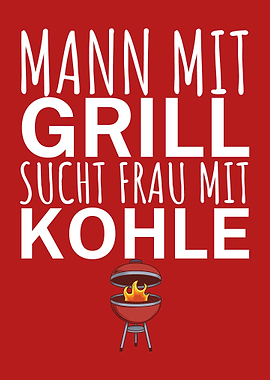 Mann mit Kohle Frau Grill