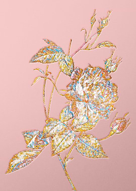 Gold Crystal Mosaic Rose