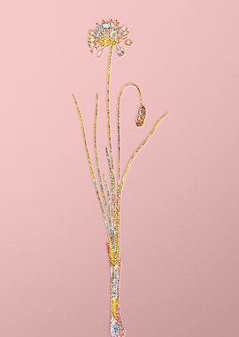 Pink Crystal Mosaic Flower