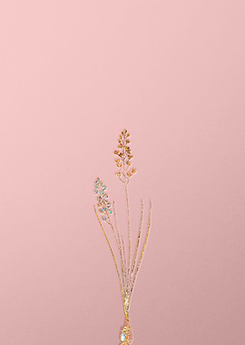 Pink Crystal Mosaic Flower