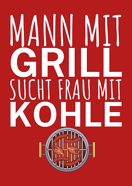 Mann mit Kohle Frau Grill