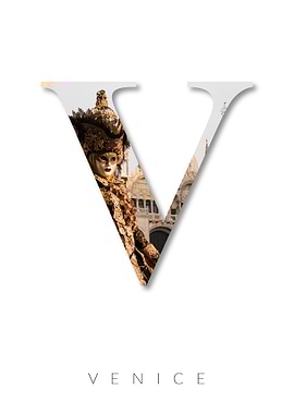 Alphabet Letter V Venice