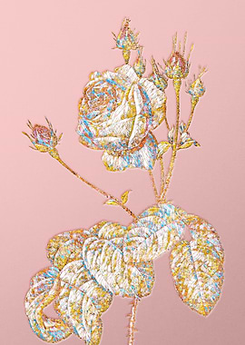 Pink Rainbow Mosaic Rose