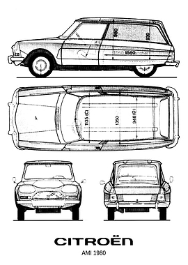 BNW Citroen Ami 1980