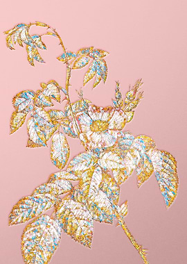 Pink Rainbow Mosaic Flower