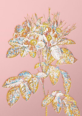 Gold Rainbow Mosaic Flower