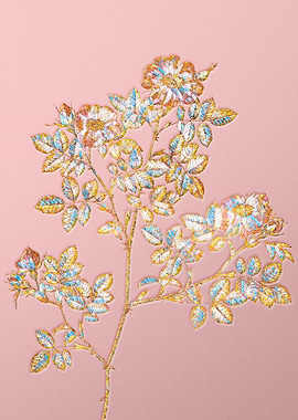 Pink Crystal Mosaic Flower