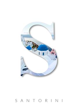 Letter S Santorini