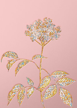 Pink Rainbow Mosaic Flower