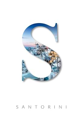 Letter S Santorini