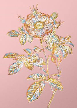 Pink Crystal Mosaic Flower