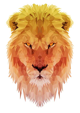 Red Orange Lion