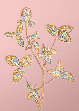 Gold Rainbow Mosaic Flower