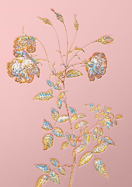 Pink Crystal Mosaic Flower