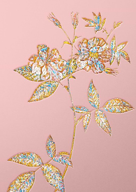 Pink Rainbow Mosaic Flower