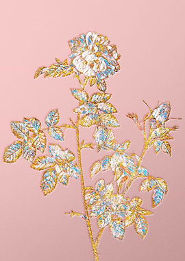Pink Crystal Mosaic Flower