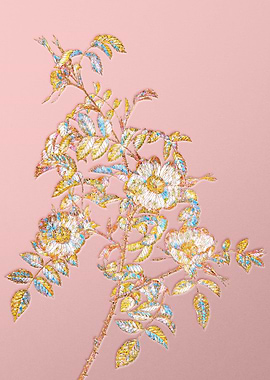 Pink Crystal Mosaic Flower