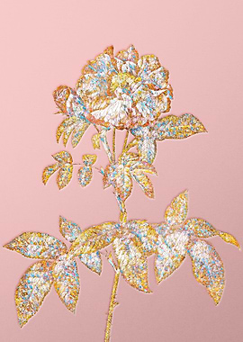 Pink Crystal Mosaic Flower