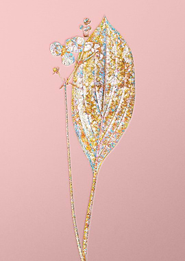 Gold Rainbow Mosaic Flower