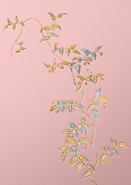 Gold Crystal Mosaic Flower