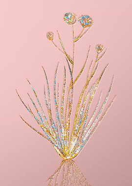 Pink Crystal Mosaic Flower