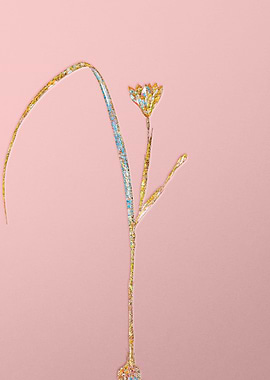 Gold Rainbow Mosaic Flower